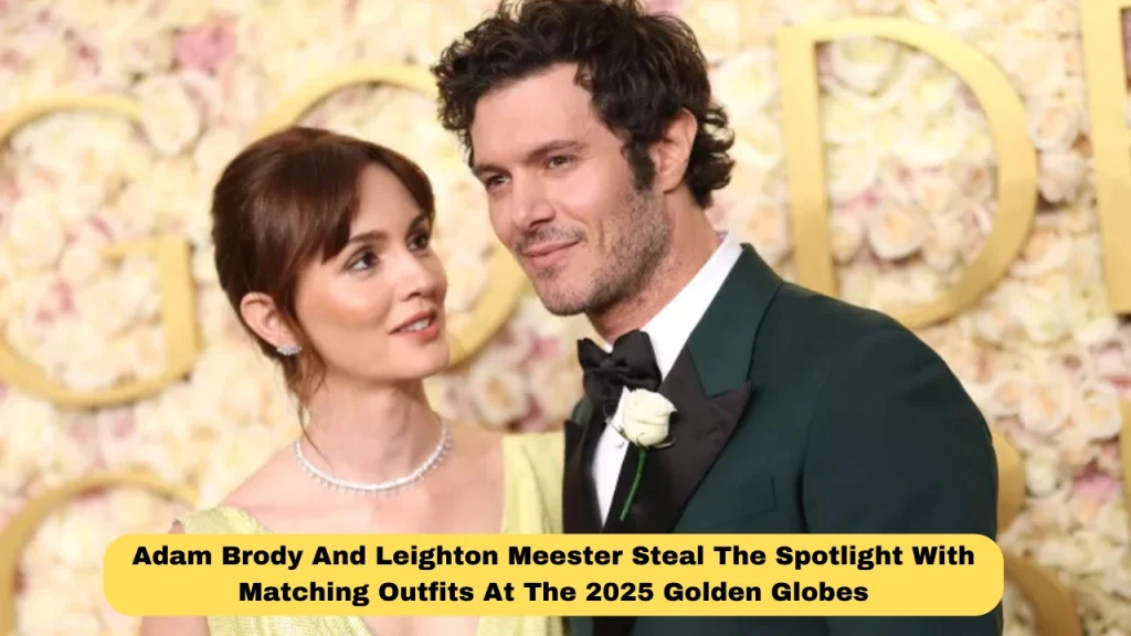 Adam Brody And Leighton Meester Steal The Spotlight With Matching Outfits At The 2025 Golden Globes
