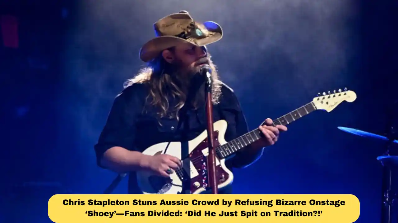 Chris Stapleton Stuns Aussie Crowd by Refusing Bizarre Onstage ‘Shoey’—Fans Divided: ‘Did He Just Spit on Tradition?!’