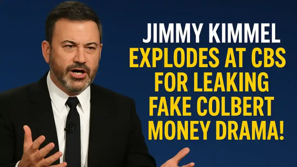 Jimmy Kimmel EXPLODES at CBS for Leaking Fake Colbert Money Drama!