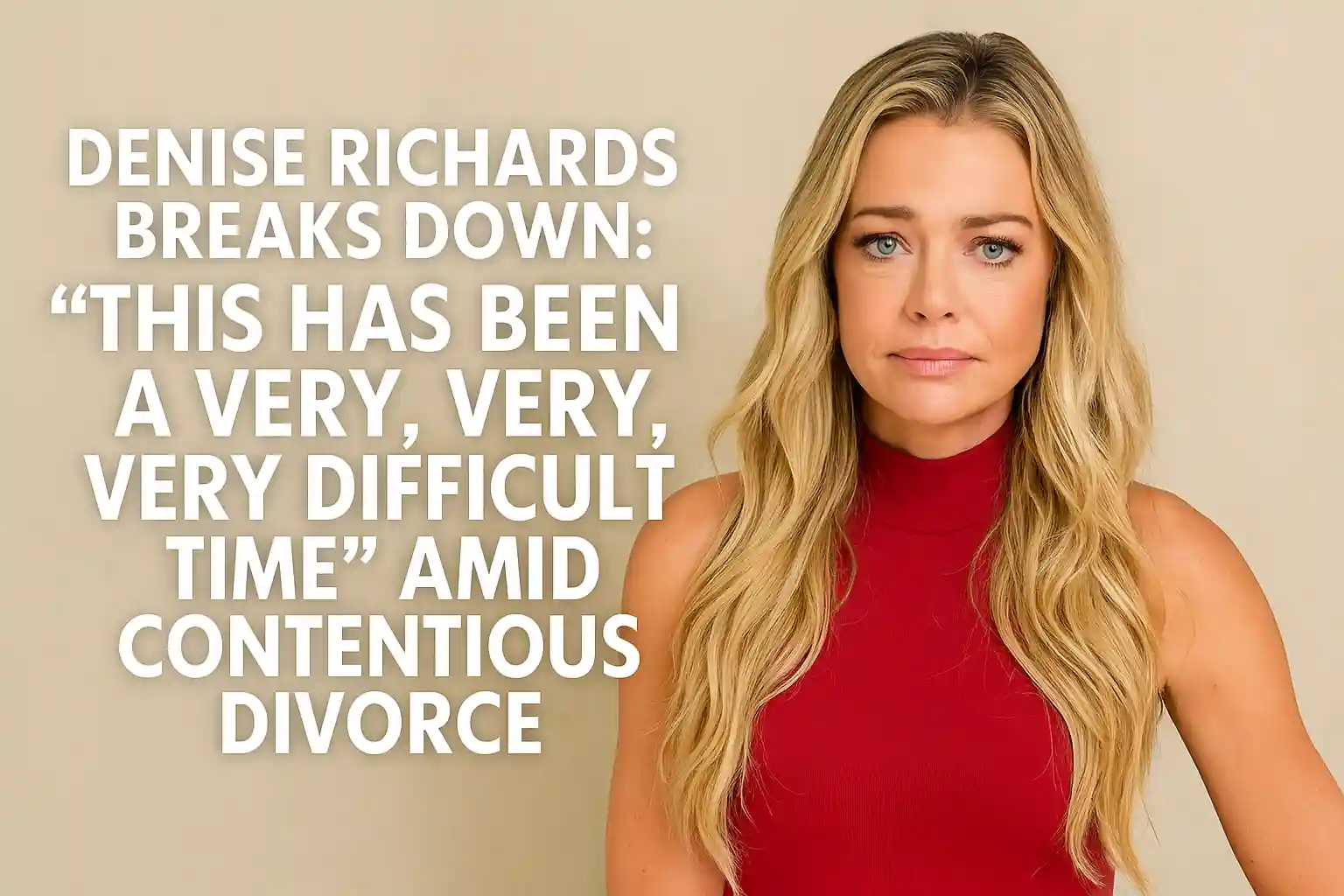 Denise Richards Breaks Down: 'This Has Been a Very, Very, Very Difficult Time' Amid Contentious Divorce"
