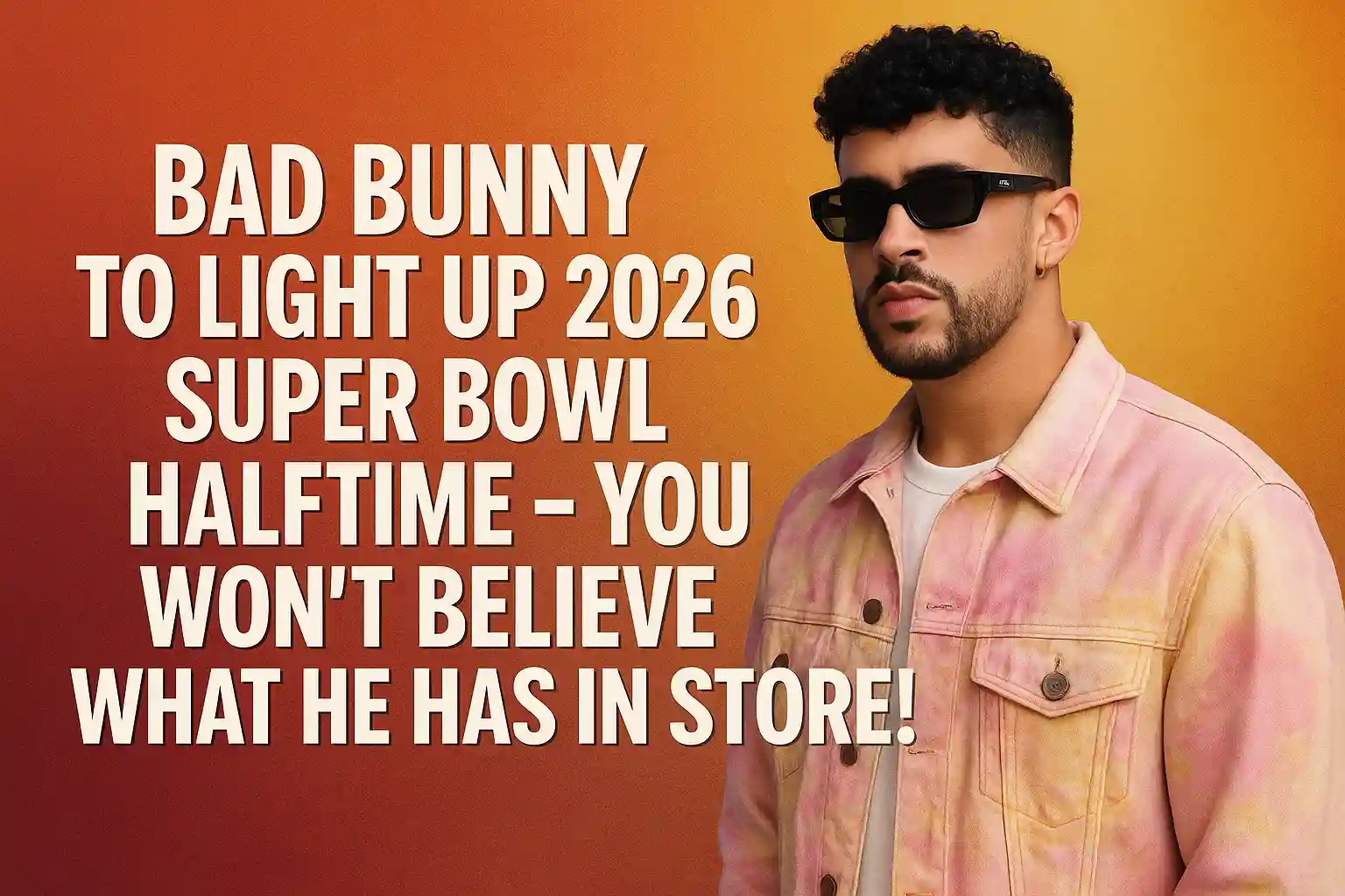 Bad Bunny to Light Up 2026 Super Bowl Halftime – You Won’t Believe What He Has in Store!