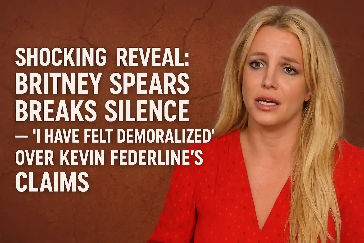 Shocking Reveal: Britney Spears Breaks Silence — “I Have Felt Demoralized” Over Kevin Federline’s Claims