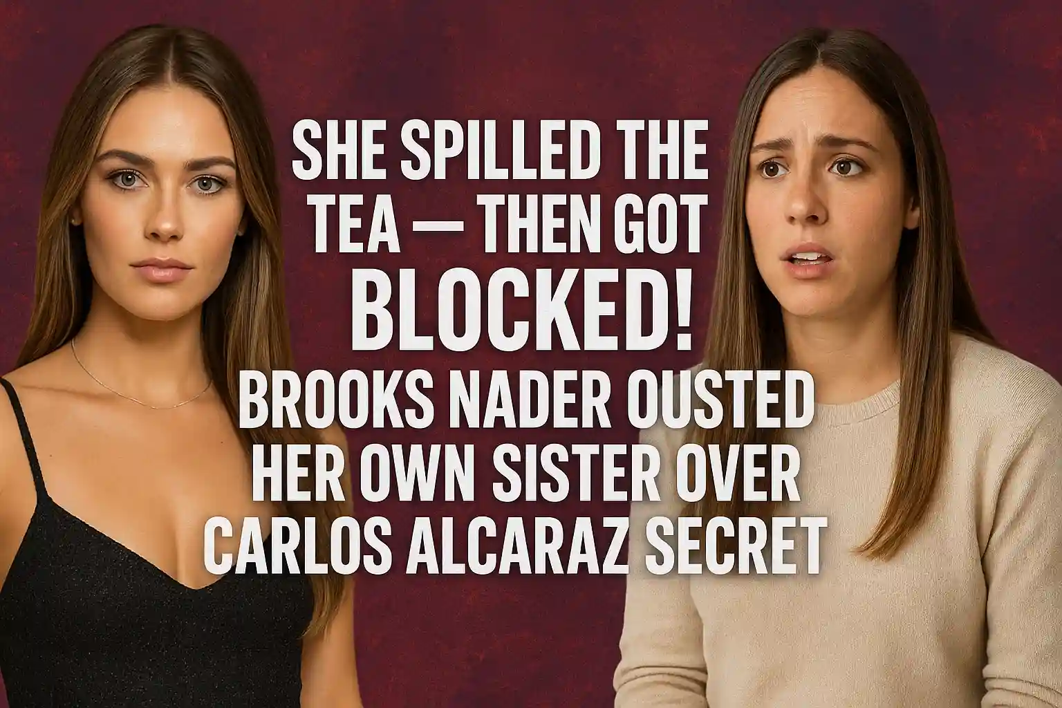 You Won’t Believe Why Brooks Nader Put Her Sister on Mute — The Full Story Revealed