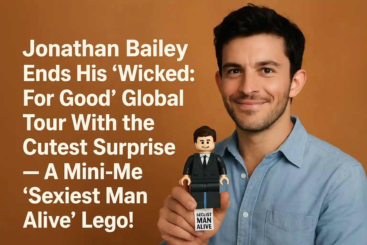 Jonathan Bailey Ends His “Wicked: For Good” Global Tour With the Cutest Surprise — A Mini-Me ‘Sexiest Man Alive’ Lego!