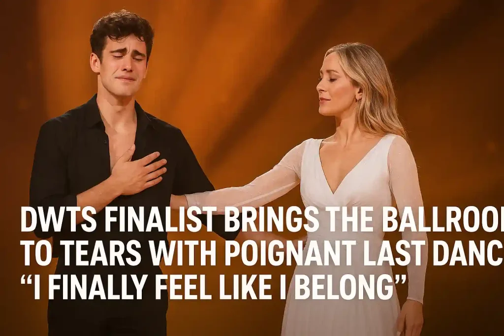 Last night’s finale of Dancing with the Stars Season 34 delivered one of its most emotional moments yet — all thanks to finalist Dylan Efron and his professional partner Daniella Karagach. As they took the floor for their final freestyle performance, the ballroom fell silent. Their elegant white-costumed routine, infused with raw emotion and soulful choreography, had judges, contestants, and fans wiping away tears. EW.com+1 From the very first steps, Dylan moved differently — his stance, expression and vulnerable energy all spoke louder than words ever could. He later admitted the dance wasn’t just for the judges or the trophy, but for himself — a moment where he finally felt accepted: “I finally feel like I belong.” Many nodded along, relating to that universal desire to find one’s place. EW.com+1 The emotional payoff was enormous. Judges praised the performance for its sincerity. One judge applauded the “beautiful, sincere, kind masculinity” Dylan brought to the floor. EW.com+1 The look on Daniella’s face, the supportive embrace from fellow contestants — it was clear this dance transcended competition. Though Dylan and Daniella did not take home the Len Goodman Mirrorball Trophy — the trophy went to Robert Irwin and his partner Witney Carson — their final performance may be the one fans remember longest. EW.com+2People.com+2 In the end, it wasn’t just about scoring perfect tens. It was about courage, growth, and belonging. Tonight, Dylan Efron may have lost the competition — but he gained something far more meaningful. Read This Also - You Won’t Believe Who’s Going LIVE on SNL: Meet the Trio Set to Rock the Stage!