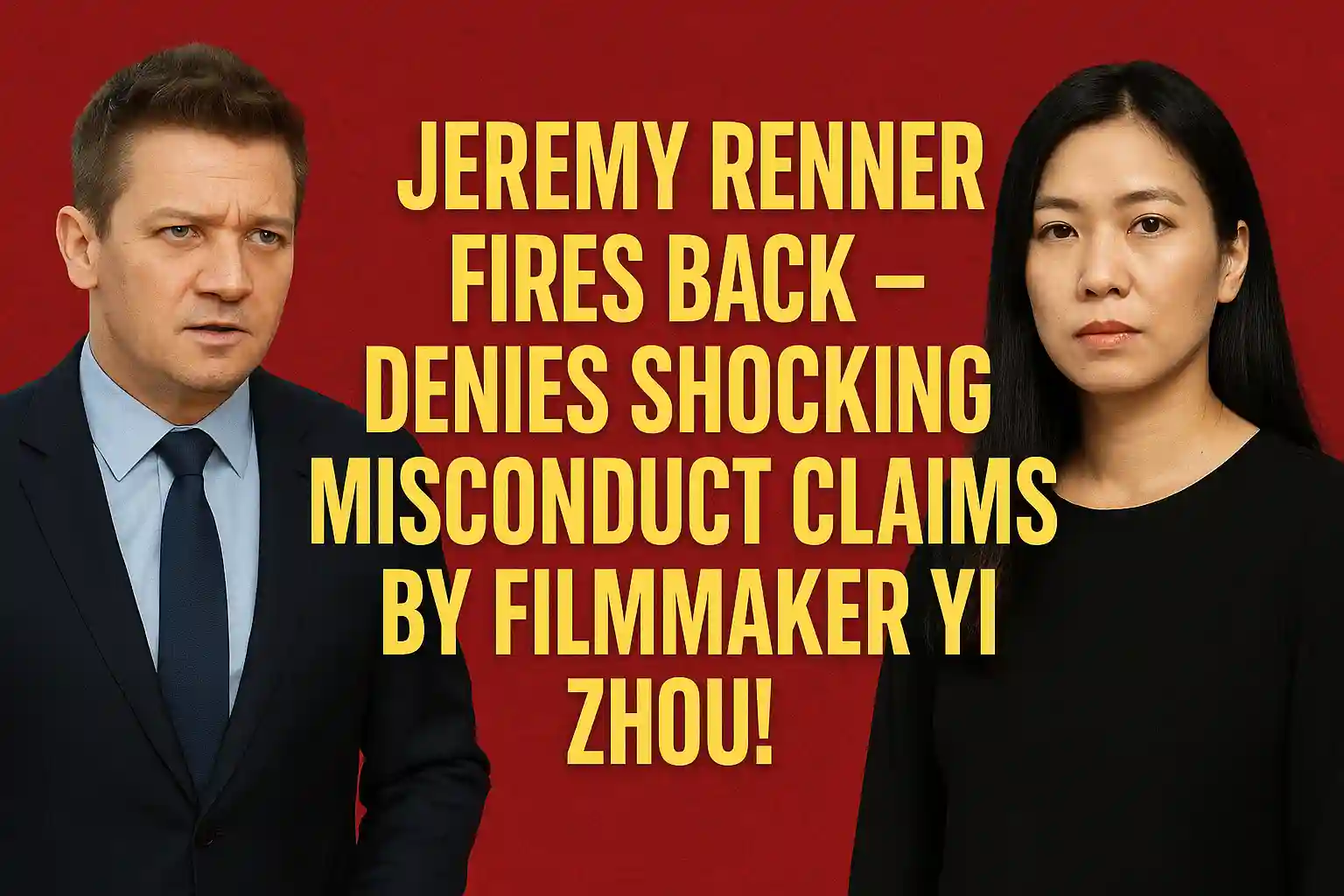 Jeremy Renner Fires Back – Denies Shocking Misconduct Claims by Filmmaker Yi Zhou!