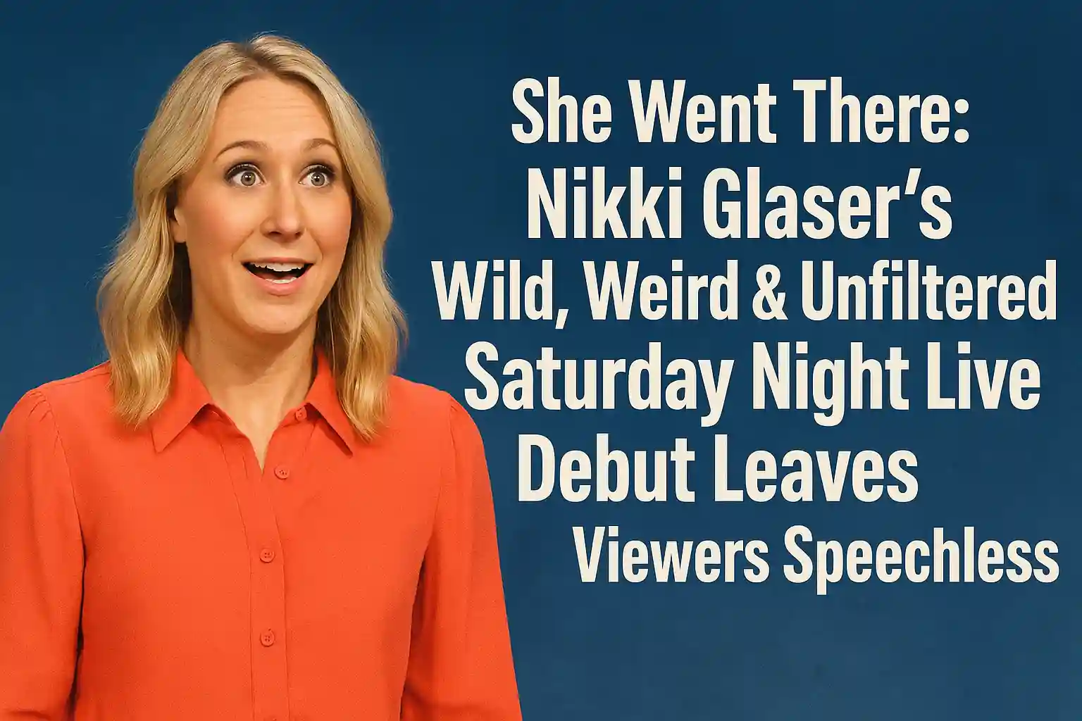 She Went There: Nikki Glaser’s Wild, Weird & Unfiltered Saturday Night Live Debut Leaves Viewers Speechless