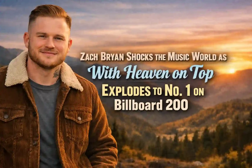 Zach Bryan Shocks the Music World as With Heaven on Top Explodes to No. 1 on Billboard 200