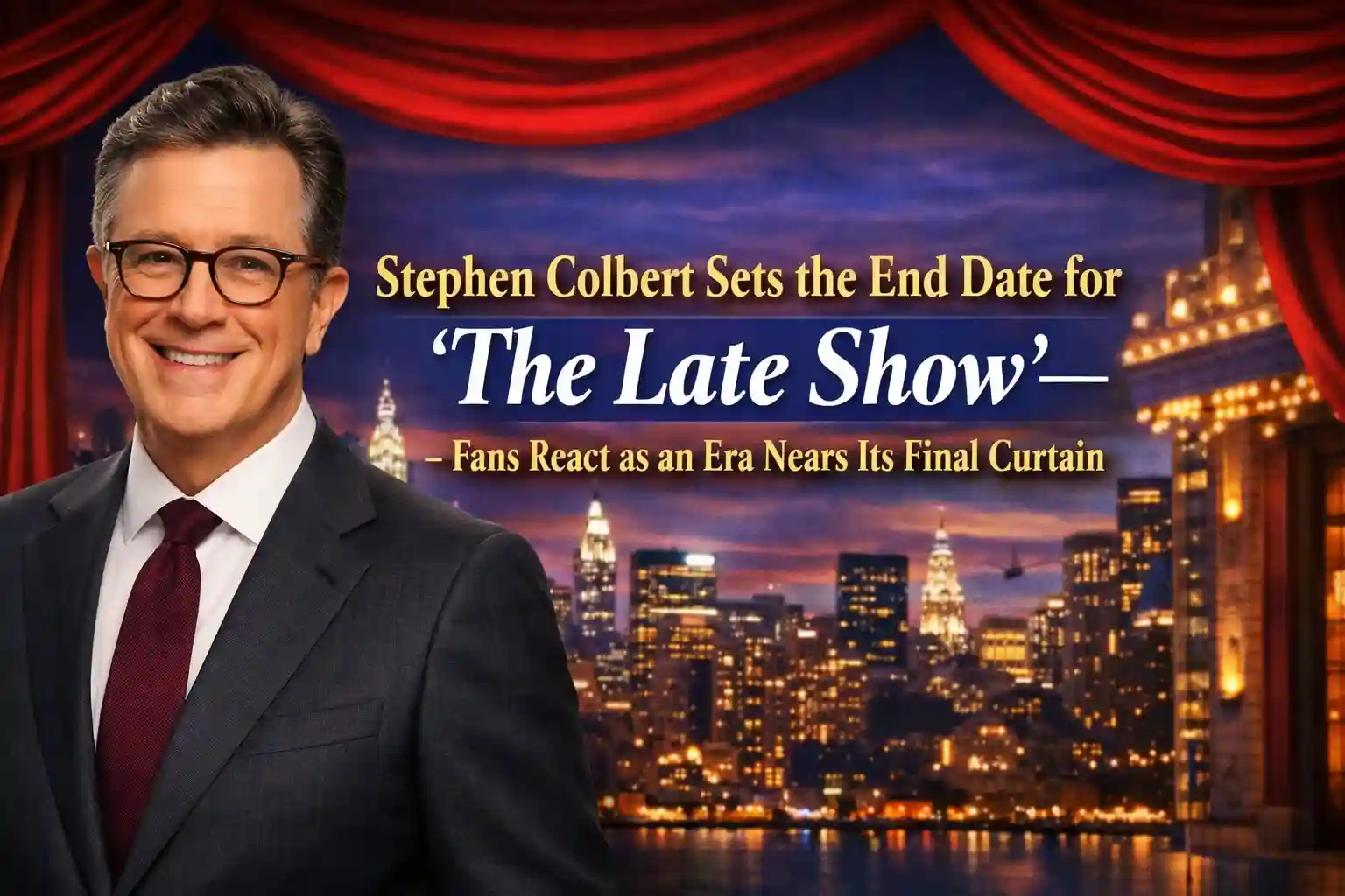 Late-night television is about to lose one of its most familiar faces. Stephen Colbert, the sharp-witted host of “The Late Show” and proud Montclair native, has officially announced the final show date of his long-running talk show — and the internet is buzzing with emotion.