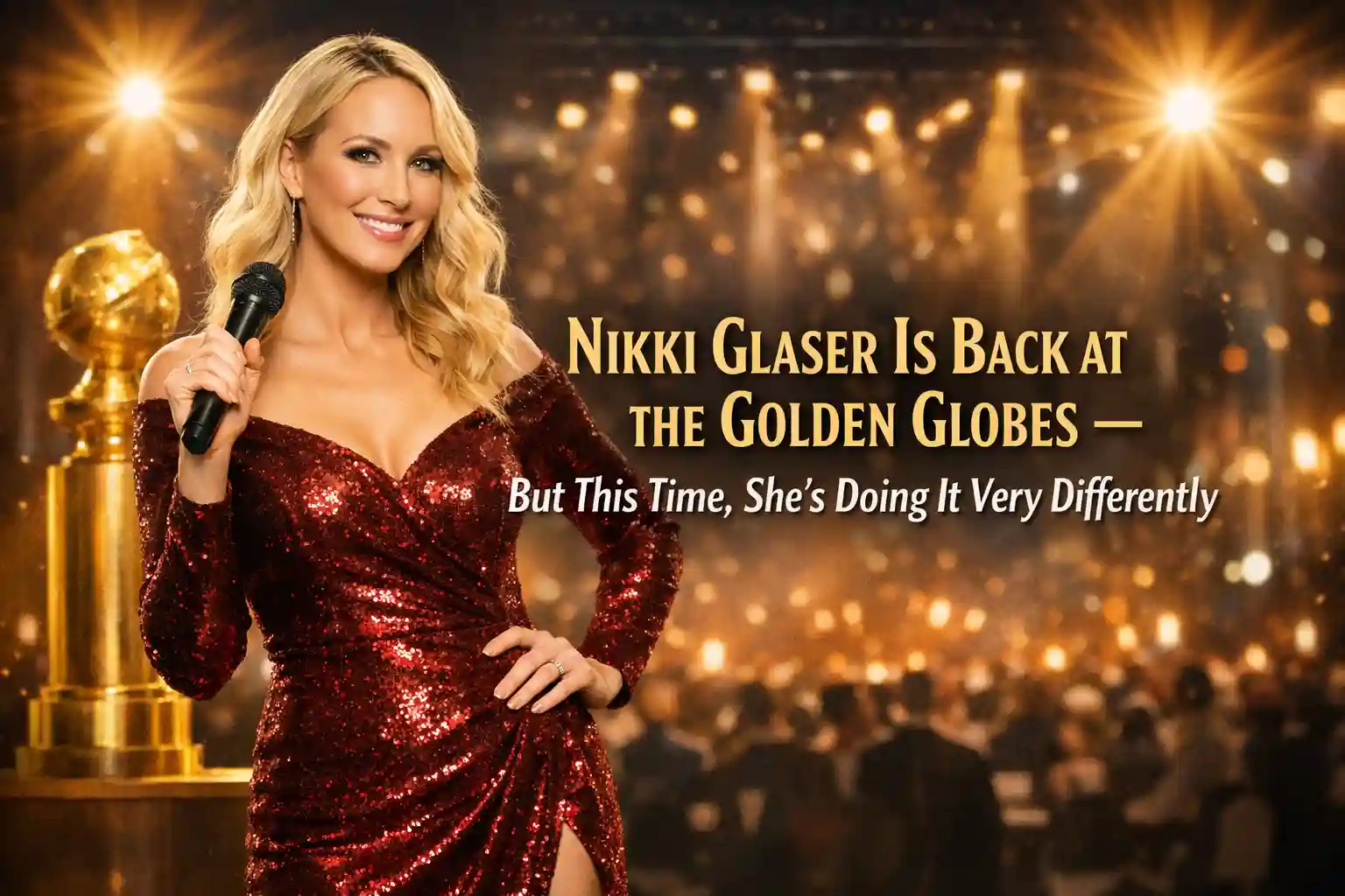 Nikki Glaser Is Back at the Golden Globes — But This Time, She’s Doing It Very Differently