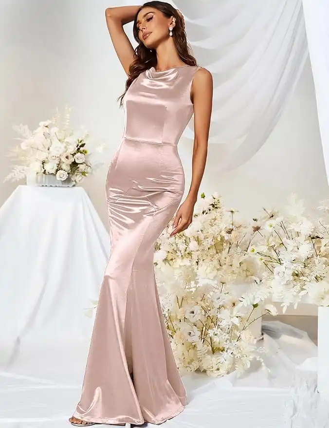 Florence Pugh Inspired Satin Dress